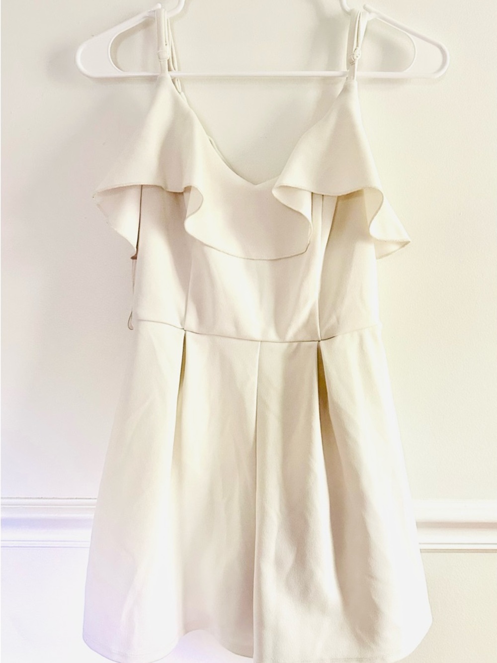 Altar'd State White Ruffle Romper Dress S Small Bridal Graduation Coquette Boho
